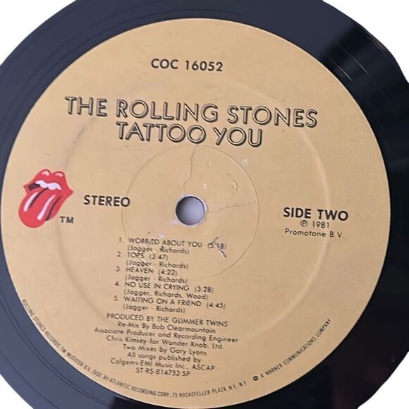 Vtg Rolling Stones Records COC 16052 The Rolling Stones Tattoo You 1981 Vinyl LP - Picture 7 of 8